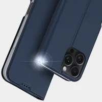 Чехол-книжка Dux Ducis с карманом для визиток для Apple iPhone 16 Pro Max (6.9") Синий