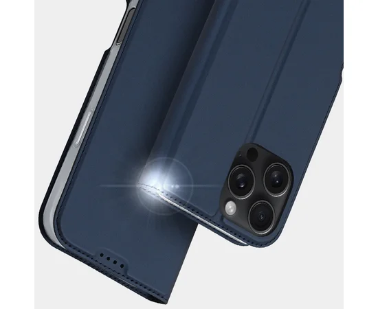 Чохол-книжка Dux Ducis з кишенею для візиток Apple iPhone 16 Pro Max (6.9") Синій