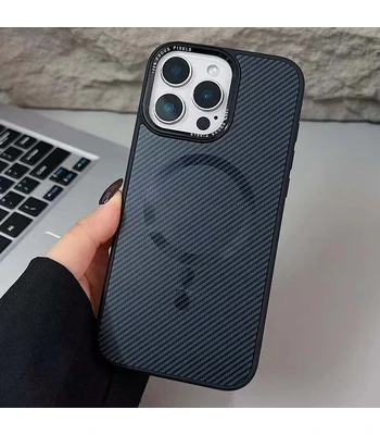 Чохол TPU+PC Carbon Mirage with MagSafe для Apple iPhone 16 Pro Max (6.9") Black