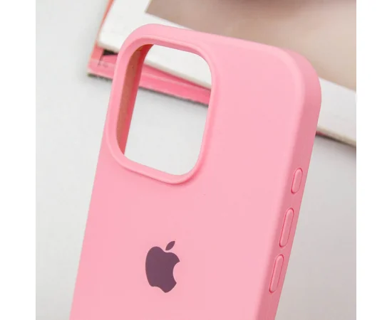 Чехол Silicone Case Full Protective (AA) для Apple iPhone 16 Pro Max (6.9") Розовый / Light pink