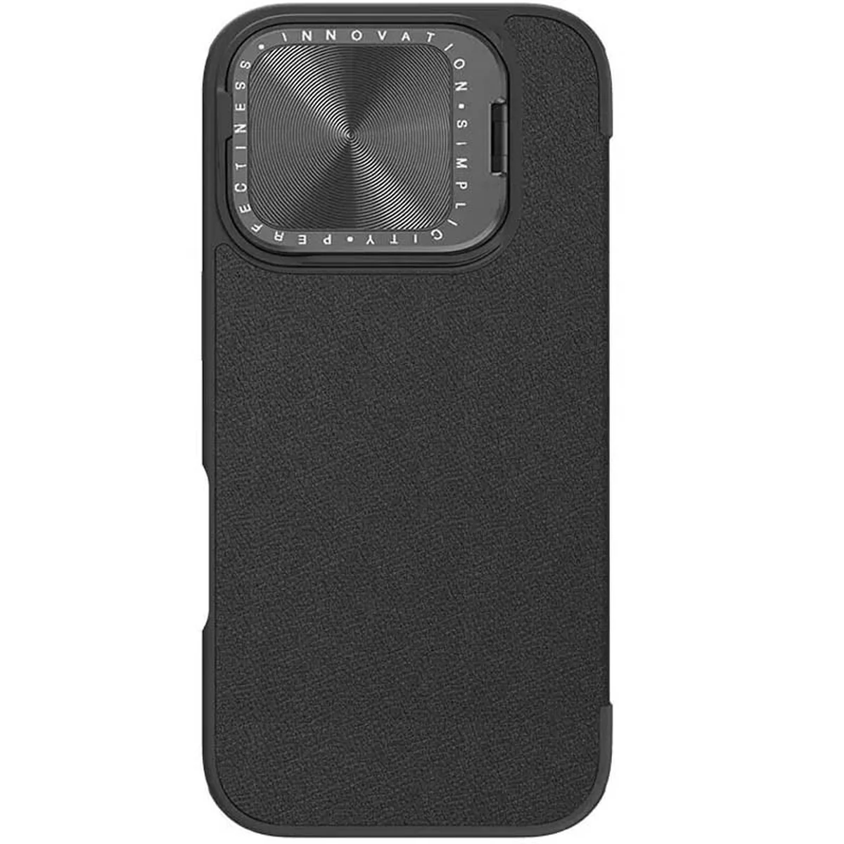 Кожаный чехол-книжка Nillkin Qin Prop Plain Camshield для Apple iPhone 16 Pro Max (6.9") Classic Black