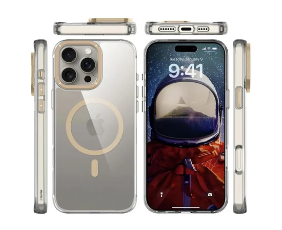 Чехол TPU Space Case Apex with MagSafe для Apple iPhone 16 Pro Max (6.9") Gold