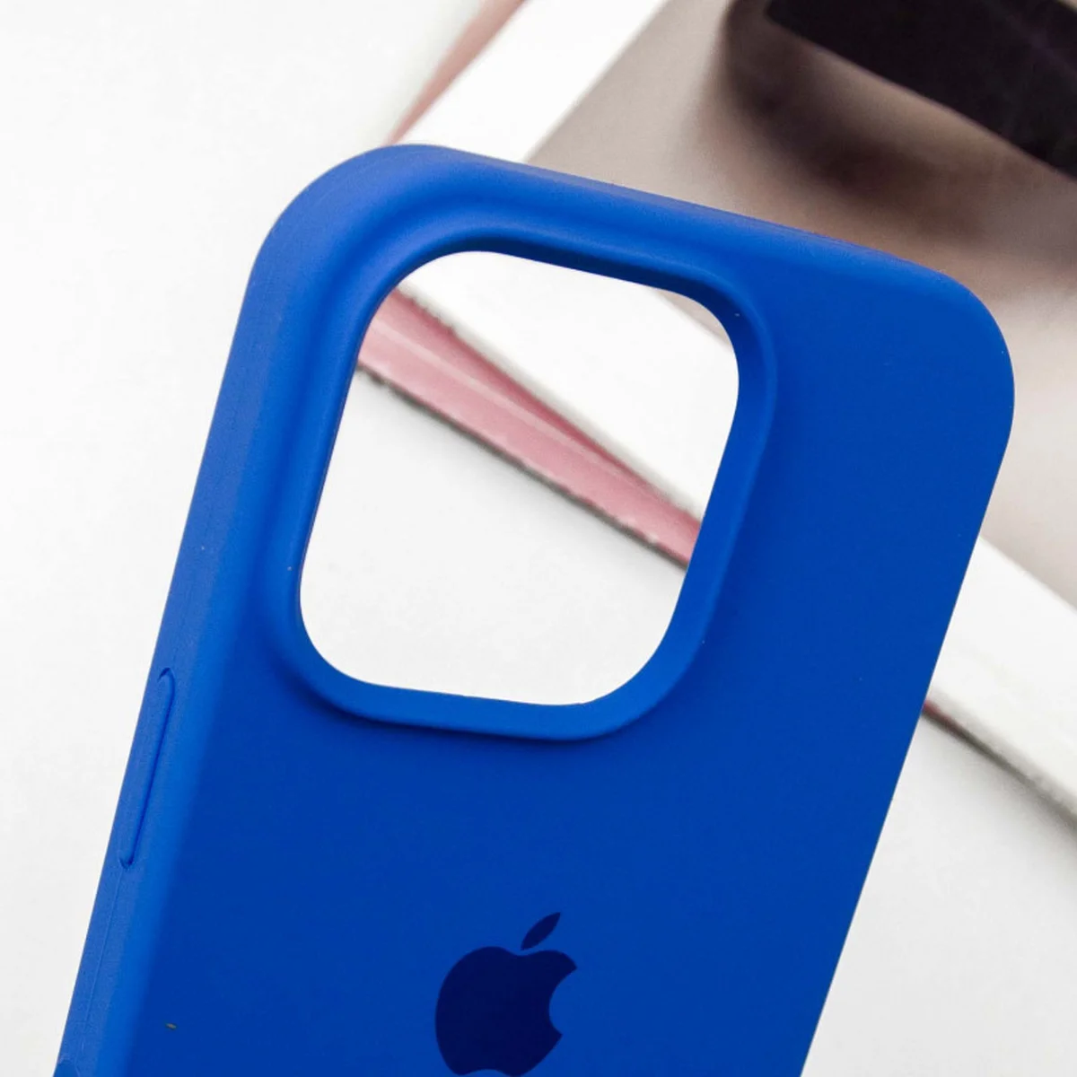 Чехол Silicone Case Full Protective (AA) для Apple iPhone 16 Pro Max (6.9") Синий / Capri Blue