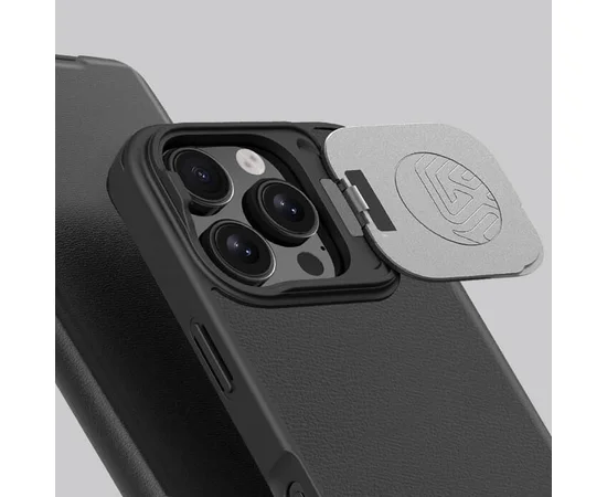 Шкіряний чохол-книжка Nillkin Qin Prop Plain Camshield Apple iPhone 16 Pro Max (6.9") Classic Black