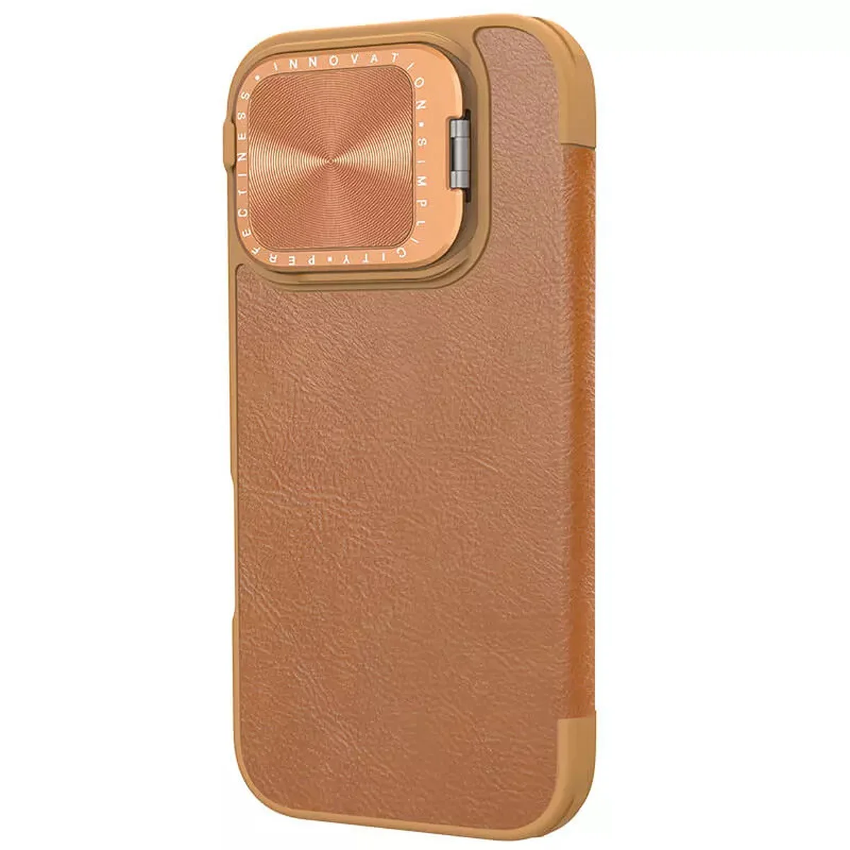 Кожаный чехол-книжка Nillkin Qin Prop для Apple iPhone 16 Pro Max (6.9") Brown