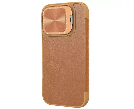 Кожаный чехол-книжка Nillkin Qin Prop для Apple iPhone 16 Pro Max (6.9") Brown