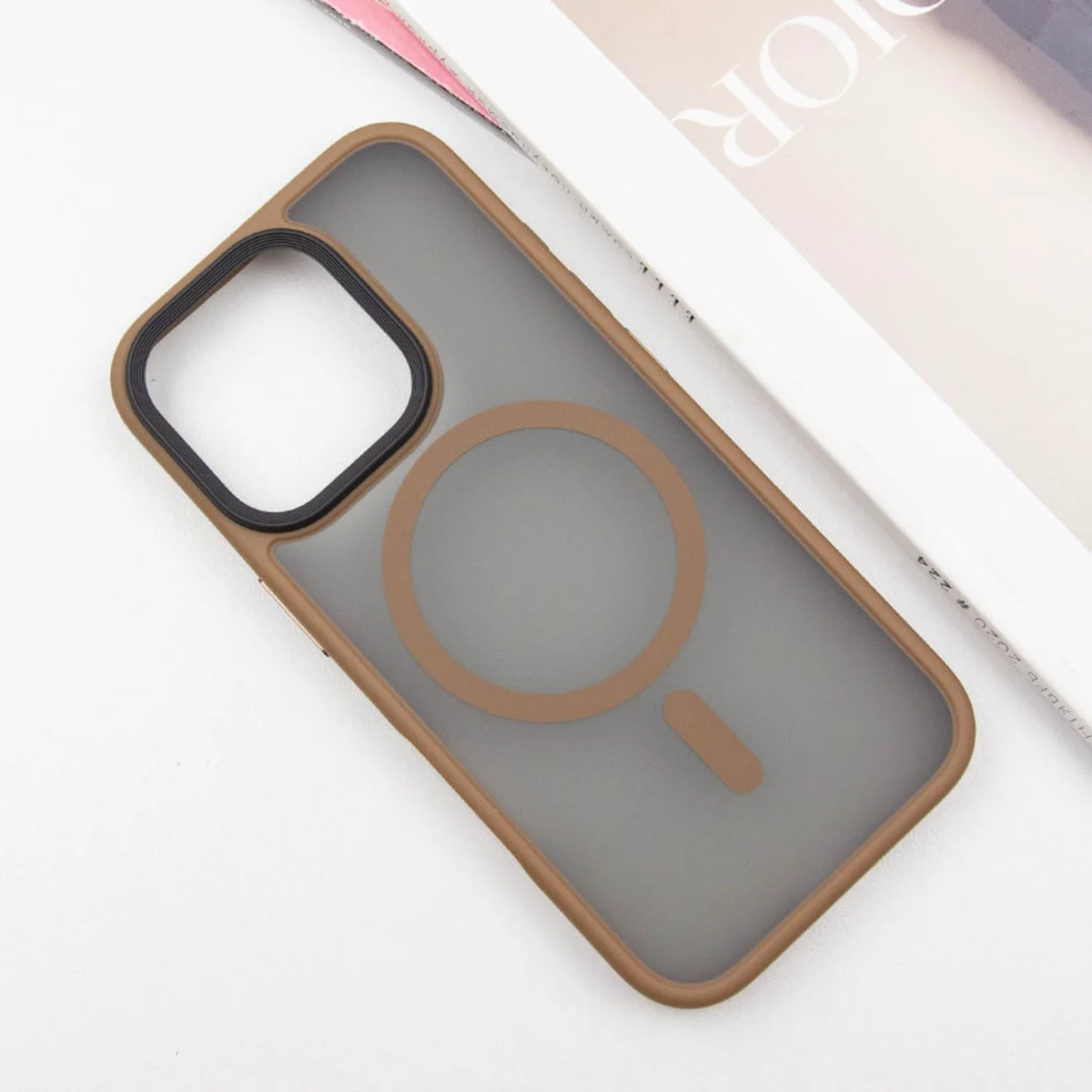 TPU+PC чехол Metal Buttons with MagSafe для Apple iPhone 16 Pro Max (6.9") Золотой