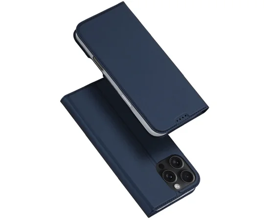 Чохол-книжка Dux Ducis з кишенею для візиток Apple iPhone 16 Pro Max (6.9") Синій