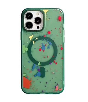 Чехол TPU+PC Flush with MagSafe для Apple iPhone 16 Pro Max (6.9") Dark green