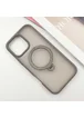 TPU+PC чехол Metal Buttons with MagSafe Colorful HQ Ring для Apple iPhone 16 Pro Max (6.9") Grey