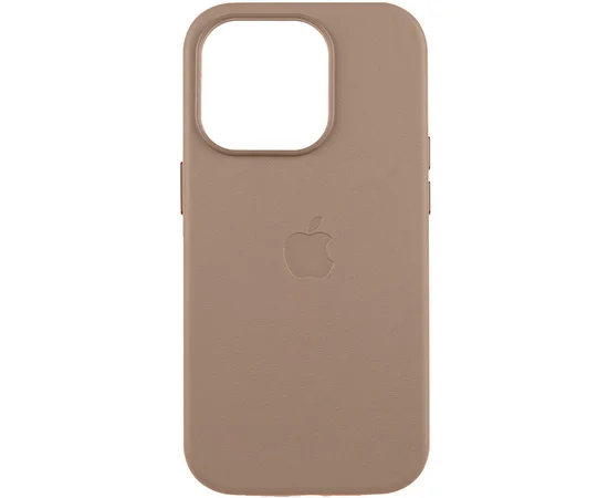 Кожаный чехол Leather Case (AAA) with MagSafe and Animation для Apple iPhone 16 Pro Max (6.9") Taupe