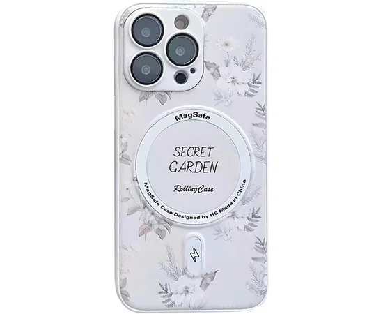 TPU+PC чохол Secret Garden with MagSafe для Apple iPhone 16 Pro Max (6.9") White