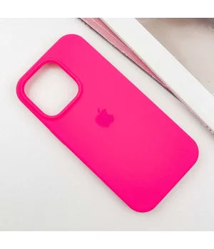 Чехол Silicone Case Full Protective (AA) для Apple iPhone 16 Pro Max (6.9") Розовый / Barbie pink