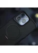 TPU+PC чохол Metal Buttons with MagSafe Carbon Ring для Apple iPhone 16 Pro Max (6.9") Чорний