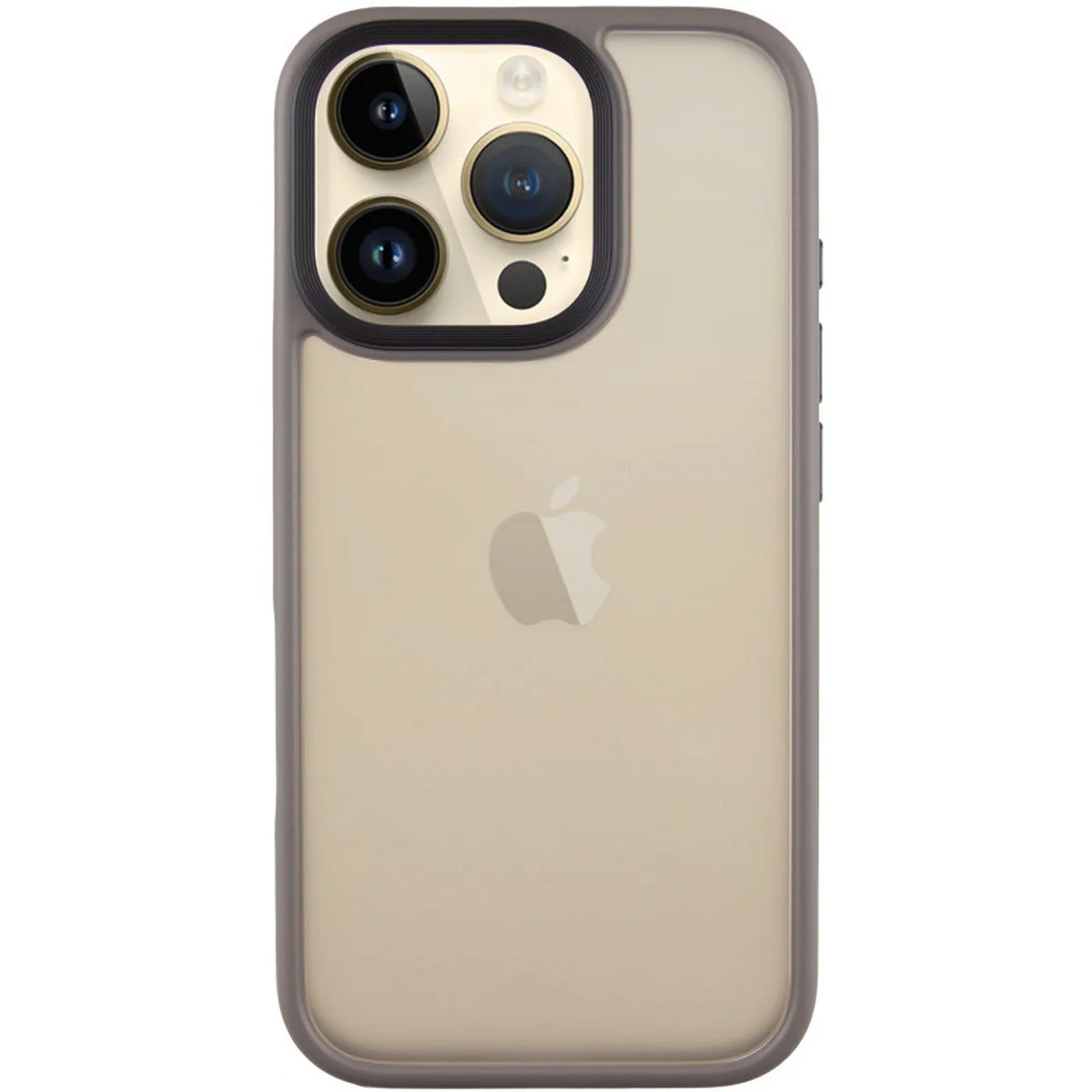 TPU+PC чехол Metal Buttons для Apple iPhone 16 Pro Max (6.9") Серый