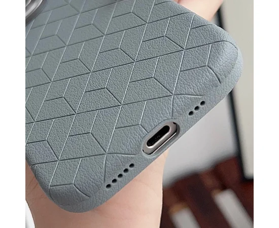 Кожаный чехол Carved with MagSafe для Apple iPhone 16 Pro Max (6.9") Grey