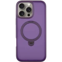 TPU+PC чехол Metal Buttons with MagSafe Colorful HQ Ring для Apple iPhone 16 Pro Max (6.9") Purple