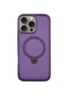 TPU+PC чехол Metal Buttons with MagSafe Colorful HQ Ring для Apple iPhone 16 Pro Max (6.9") Purple