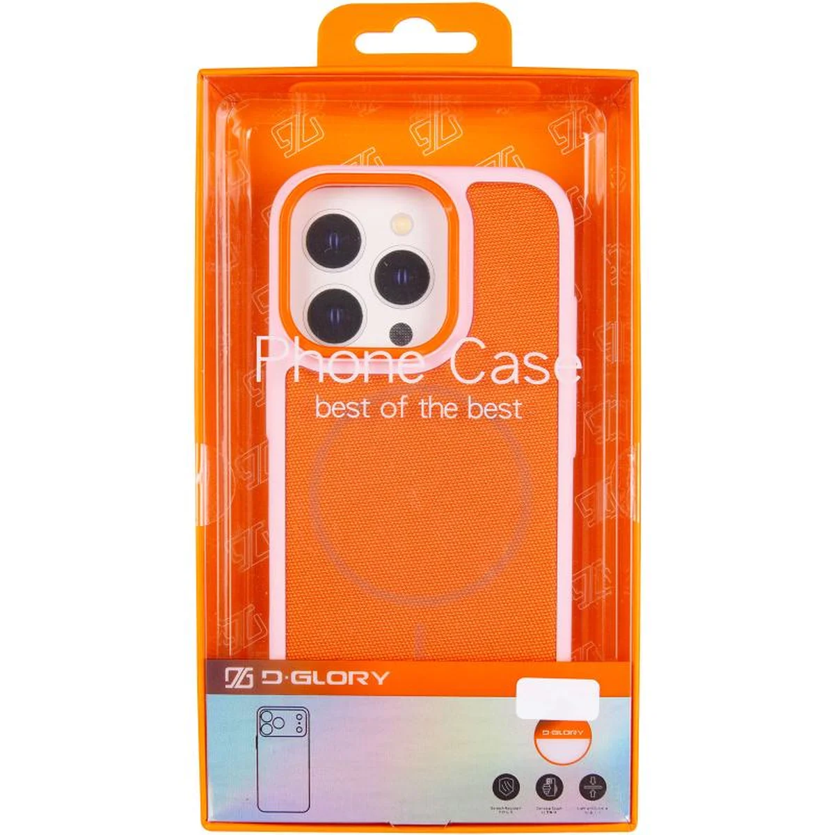 Чехол PC TechWoven Hybrid with MagSafe для Apple iPhone 16 Pro Max (6.9") Pink / Orange