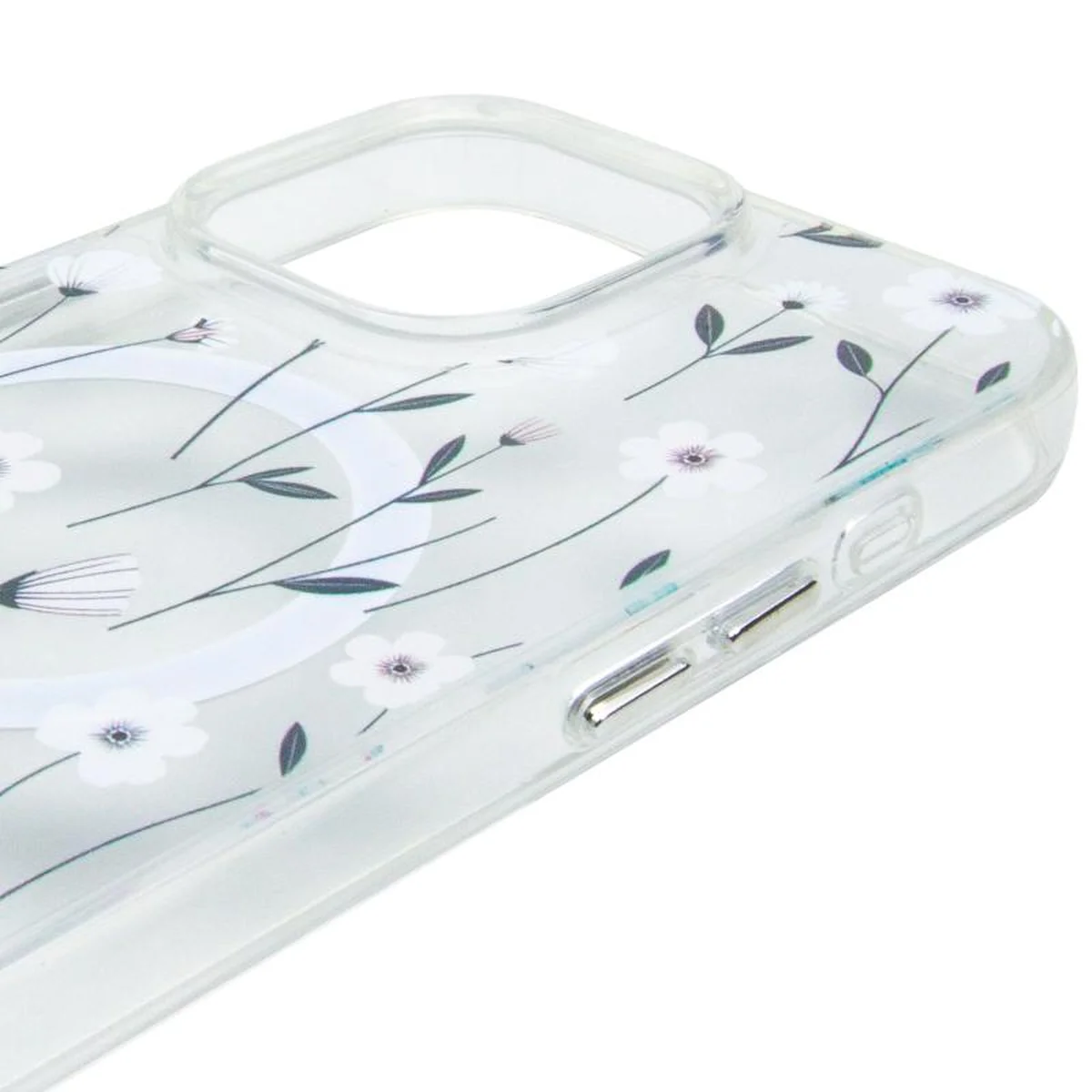 TPU+PC чехол Clear Garden with MagSafe для Apple iPhone 16 Pro Max (6.9") Cherry Petal