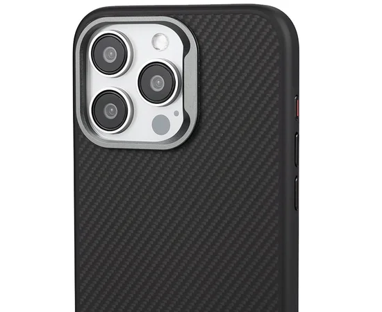 Чехол TPU+PC Carbon with MagSafe для Apple iPhone 16 Pro Max (6.9") Black