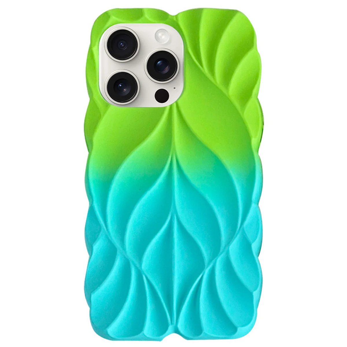 TPU чехол Leaf для Apple iPhone 16 Pro Max (6.9") Green / Aqua