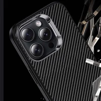 Чехол TPU+PC Carbon with MagSafe для Apple iPhone 16 Pro Max (6.9") Black