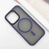 TPU+PC чехол Metal Buttons with MagSafe для Apple iPhone 16 Pro Max (6.9") Синий