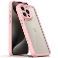 TPU чехол Transparent + Colour 1,5mm для Apple iPhone 16 Pro Max (6.9") Pink