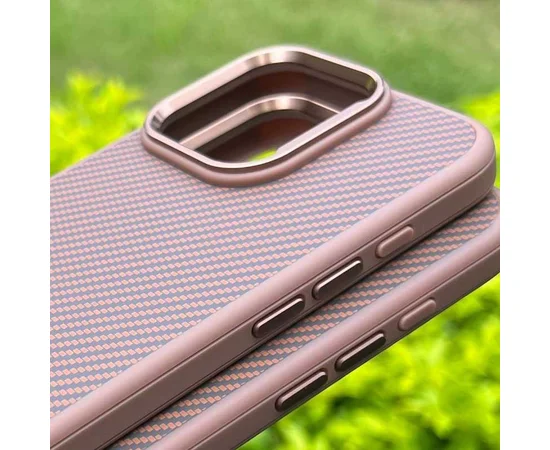 Чехол TPU+PC Carbon with MagSafe для Apple iPhone 16 Pro Max (6.9") Golden Rose
