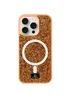 TPU чохол Bling World Rock Diamond with MagSafe для Apple iPhone 16 Pro Max (6.9") Sunset Gold