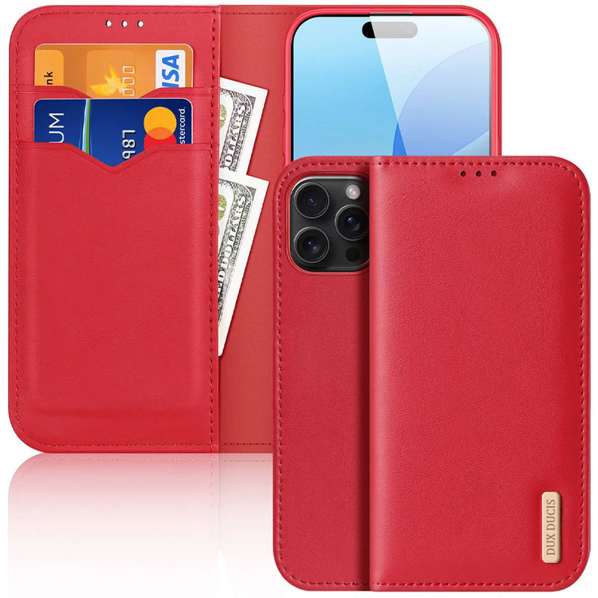 Чехол-книжка Dux Ducis Hivo для Apple iPhone 16 Pro Max (6.9") Red