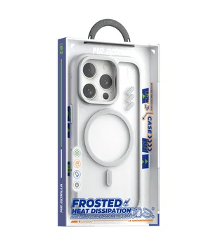 TPU+PC чохол Blueo Frosted Heat Dissipation Stand with MagSafe для Apple iPhone 16 Pro Max (6.9") Білий / White