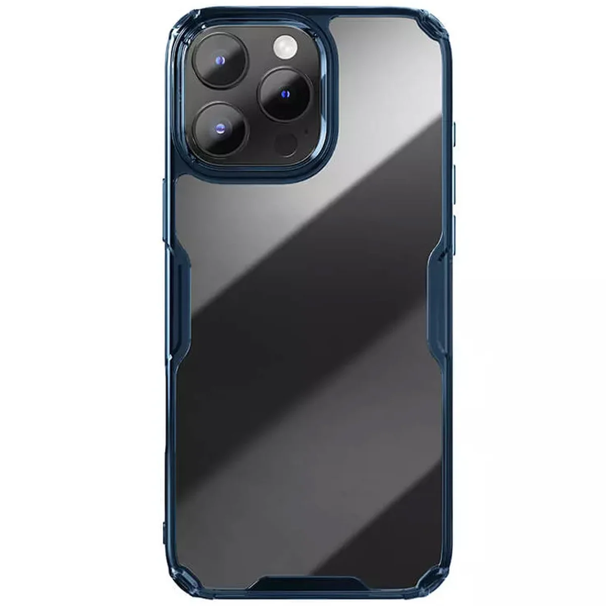 TPU чехол Nillkin Nature Pro Series для Apple iPhone 16 Pro Max (6.9") Синий (прозрачный)