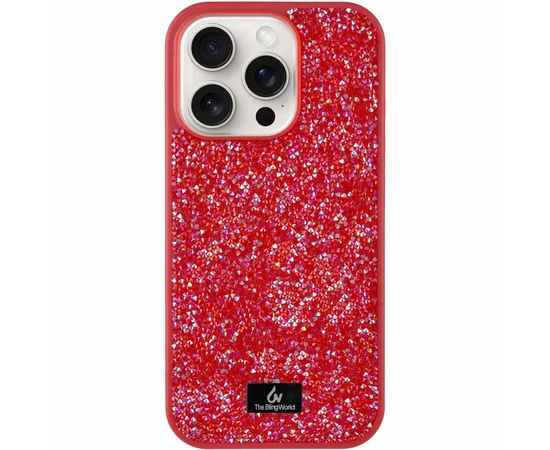 TPU чехол Bling World Rock Diamond для Apple iPhone 16 Pro Max (6.9") Красный