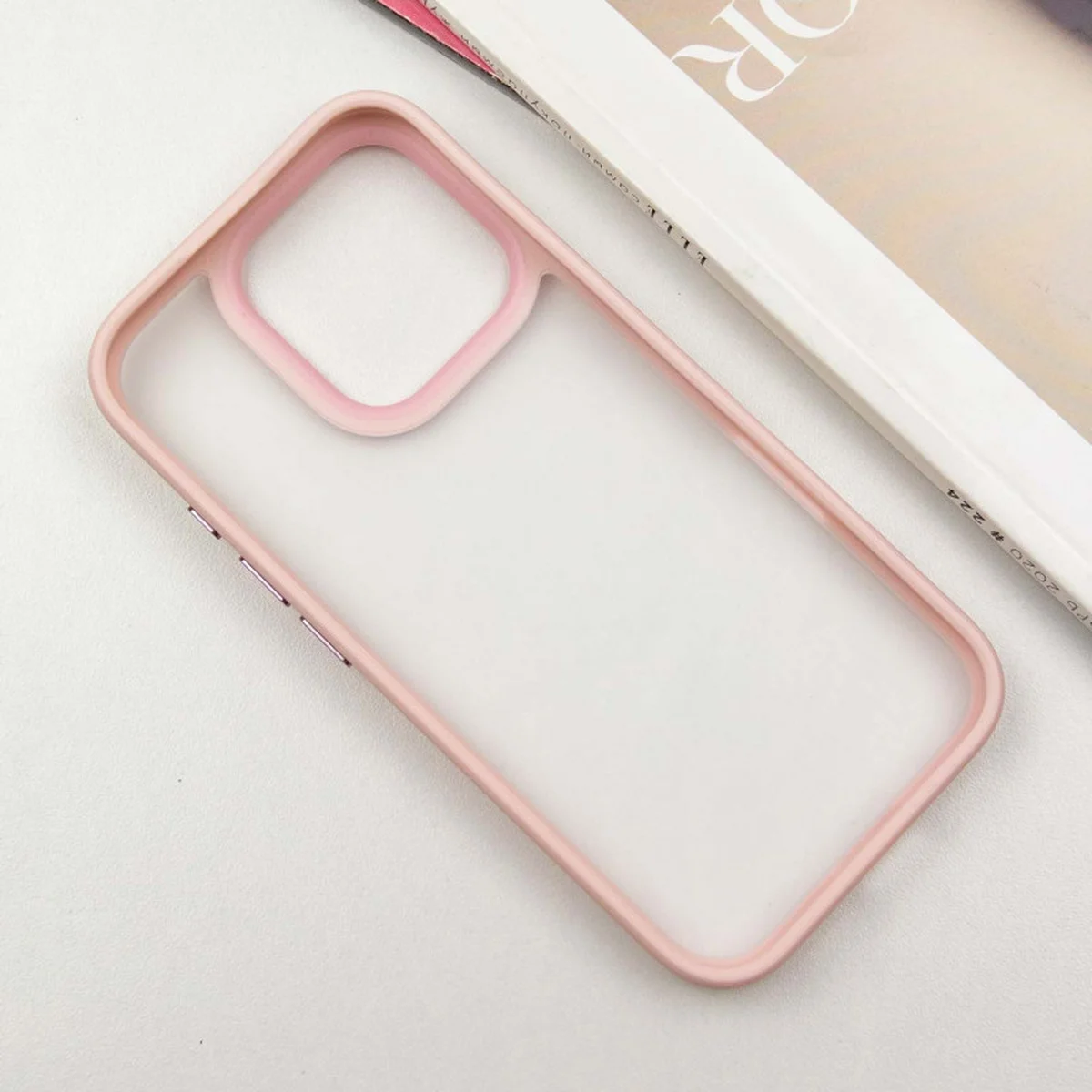 TPU+PC чехол Metal Buttons для Apple iPhone 16 Pro Max (6.9") Розовый