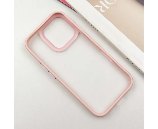 TPU+PC чехол Metal Buttons для Apple iPhone 16 Pro Max (6.9") Розовый