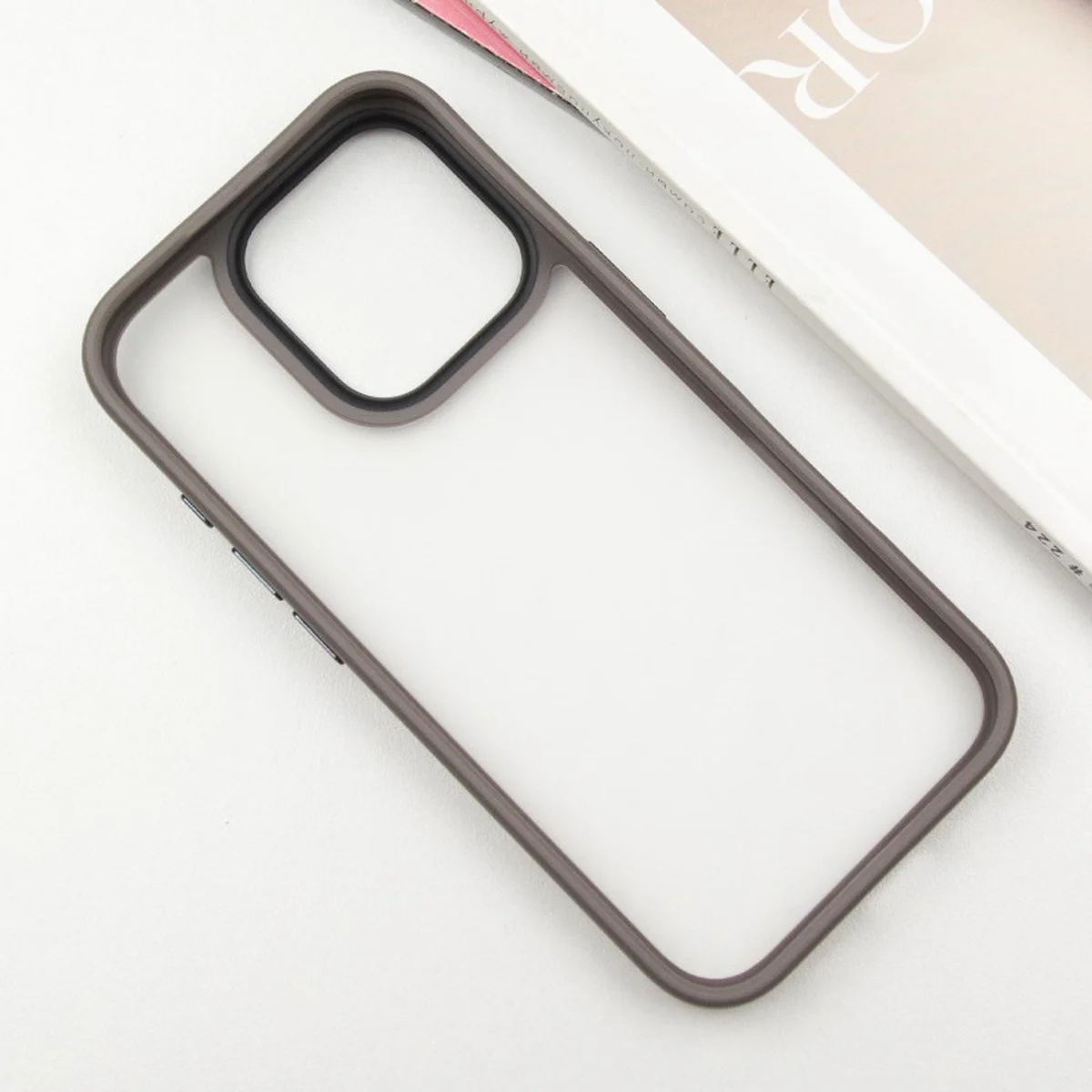TPU+PC чехол Metal Buttons для Apple iPhone 16 Pro Max (6.9") Серый