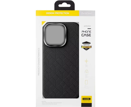 Кожаный чехол Carved with MagSafe для Apple iPhone 16 Pro Max (6.9") Black