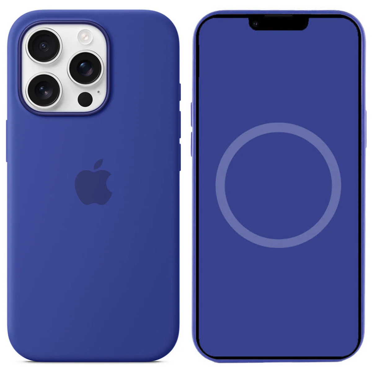 Чохол Silicone case (AAA) with Magsafe and Animation (button) для Apple iPhone 16 Pro Max (6.9") Ultramarine