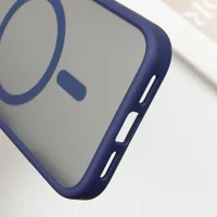 TPU+PC чехол Metal Buttons with MagSafe для Apple iPhone 16 Pro Max (6.9") Синий