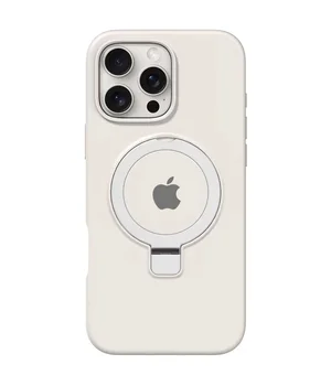 Чехол Silicone Case Full Protective with Ring для Apple iPhone 16 Pro Max (6.9") White