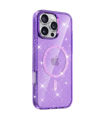 Чохол TPU Eclipse Sparkle (MagFit) для Apple iPhone 16 Pro Max (6.9") Purple