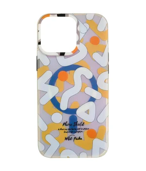 TPU чохол Pastel Chaos with MagSafe для Apple iPhone 16 Pro Max (6.9") White