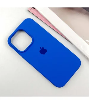 Чехол Silicone Case Full Protective (AA) для Apple iPhone 16 Pro Max (6.9") Синий / Capri Blue