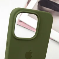 Чехол Silicone Case Full Protective (AA) для Apple iPhone 16 Pro Max (6.9") Зеленый / Dark Olive