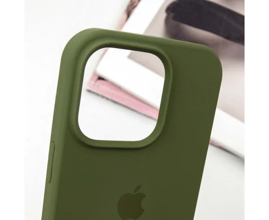 Чехол Silicone Case Full Protective (AA) для Apple iPhone 16 Pro Max (6.9") Зеленый / Dark Olive