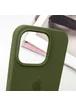 Чехол Silicone Case Full Protective (AA) для Apple iPhone 16 Pro Max (6.9") Зеленый / Dark Olive