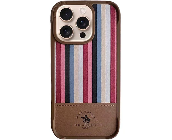 Кожаный чехол Polo Santa Barbara Isaac для Apple iPhone 16 Pro Max (6.9") Champagne gold
