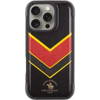 Кожаный чехол Polo Santa Barbara Barton для Apple iPhone 16 Pro Max (6.9") Black / Yellow